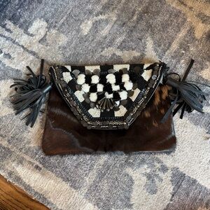 Ponyhair Beaded Clutch